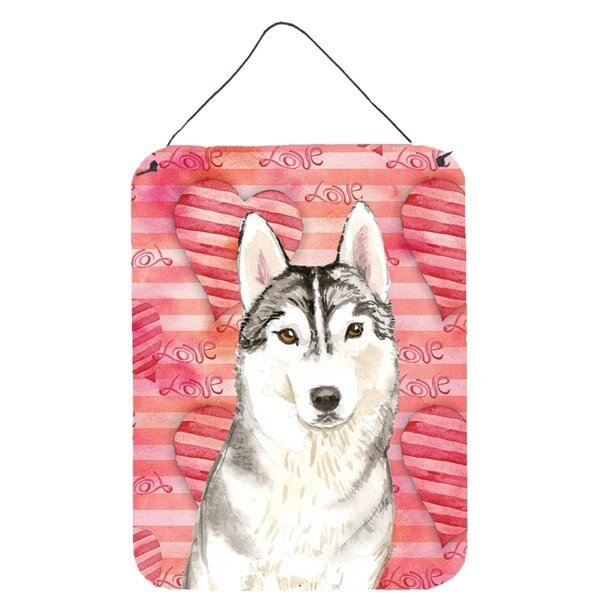 Love a Siberian Husky Wall or Door Hanging Prints, Carolines Treasures, Mfr#: CK1750DS1216